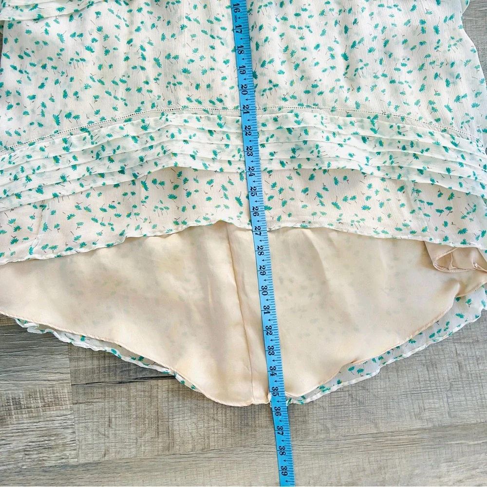 J. Crew Silk Chiffon Floral Trellis High Low Maxi Dress (size 8)